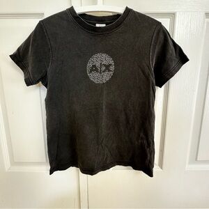 Vintage Armani Exchange Men Cotton Made In USA Black Short Sleeve Tee L